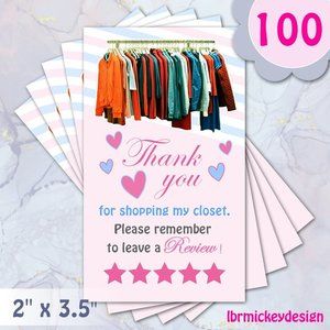 100 Thank you cards